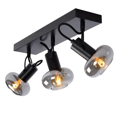 Lucide MADEE - Spot plafond - 3xE14 - Noir - détail 1